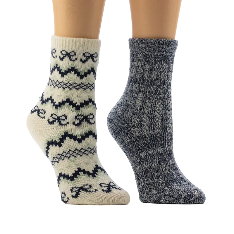 Ladies'Chevron Arcum Chain Stitch Texture Domus Socks